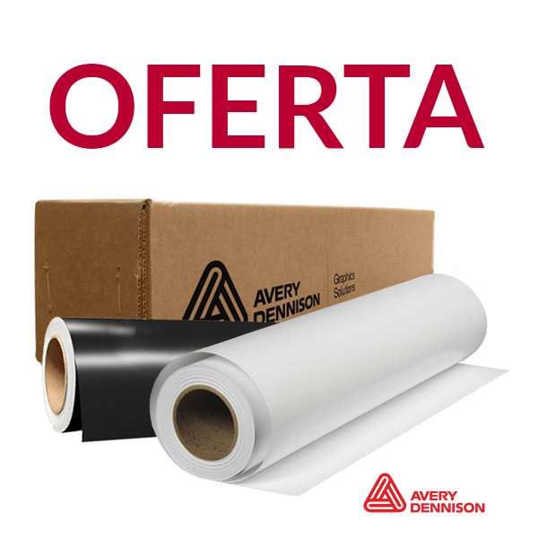 OFERTA Rollo Avery 821 PF Negro Mate 1.23 m x 50 m
